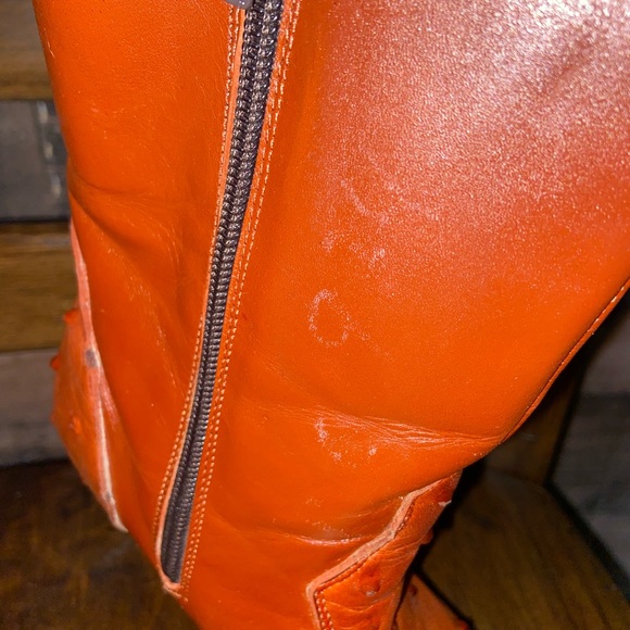 Jar boots hand made burnt orange red color - Picture 6 of 9